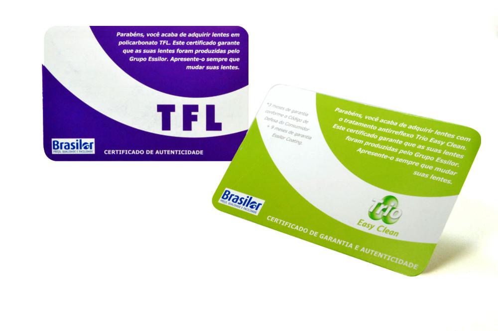 Lente Policarbonato TFL Trio Anti risco e reflexo óculos grau médio