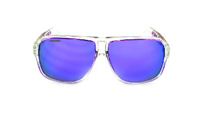 Óculos Absurda Calixtin transparente com lente violeta/roxo espelhado