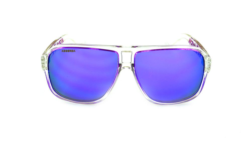 Óculos Absurda Calixtin transparente com lente violeta/roxo espelhado