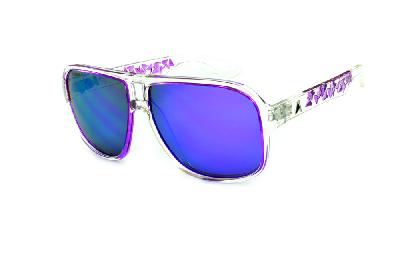 Óculos Absurda Calixtin transparente com lente violeta/roxo espelhado