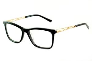 Óculos de grau Ana Hickmann AH 6213 quadrado preto com haste dourada