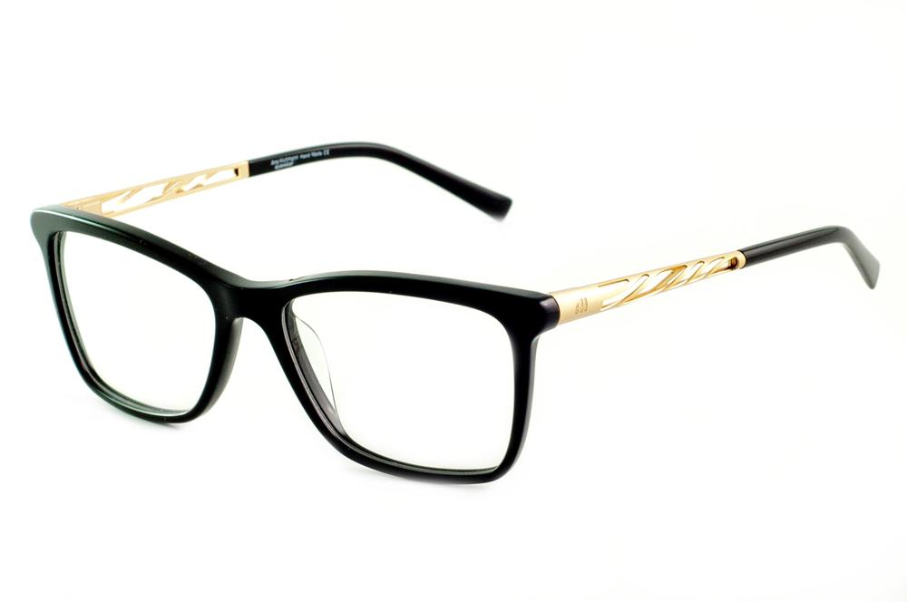 Óculos Ana Hickmann AH6213 preto haste dourada