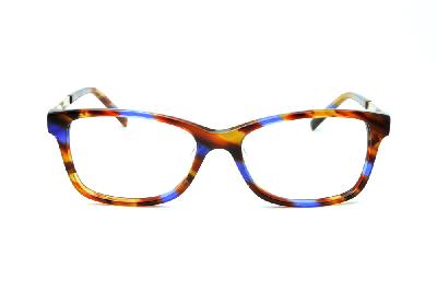 Óculos Ana Hickmann em acetato mesclado marrom caramelo e azul para mulheres