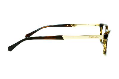 Óculos Ana Hickmann HI 6014 acetato marrom com haste metal dourada