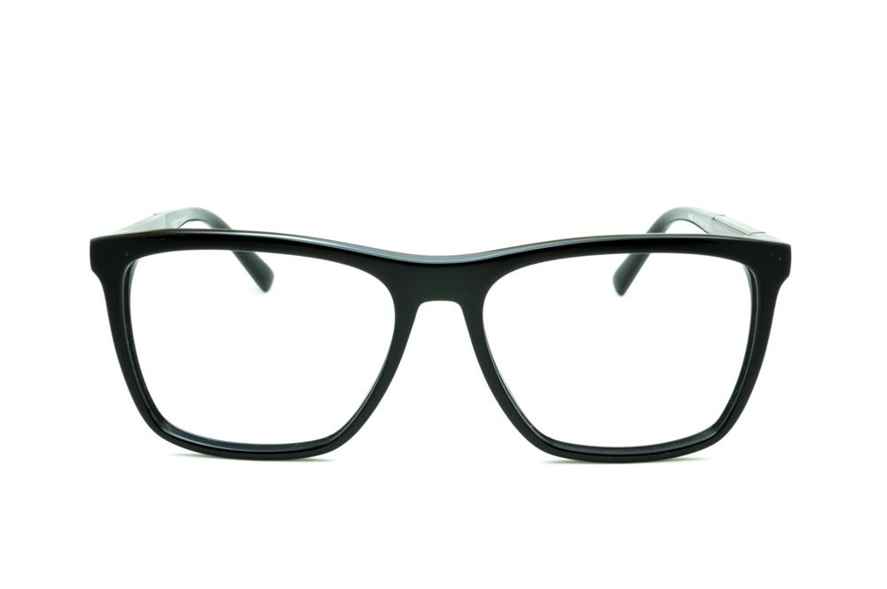 Armação de óculos de grau quadrado Ana Hickmann acetato preto e grafite feminino