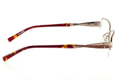 Armação de óculos de grau Ana Hickmann fio de nylon bronze metálico e marrom onça para mulheres