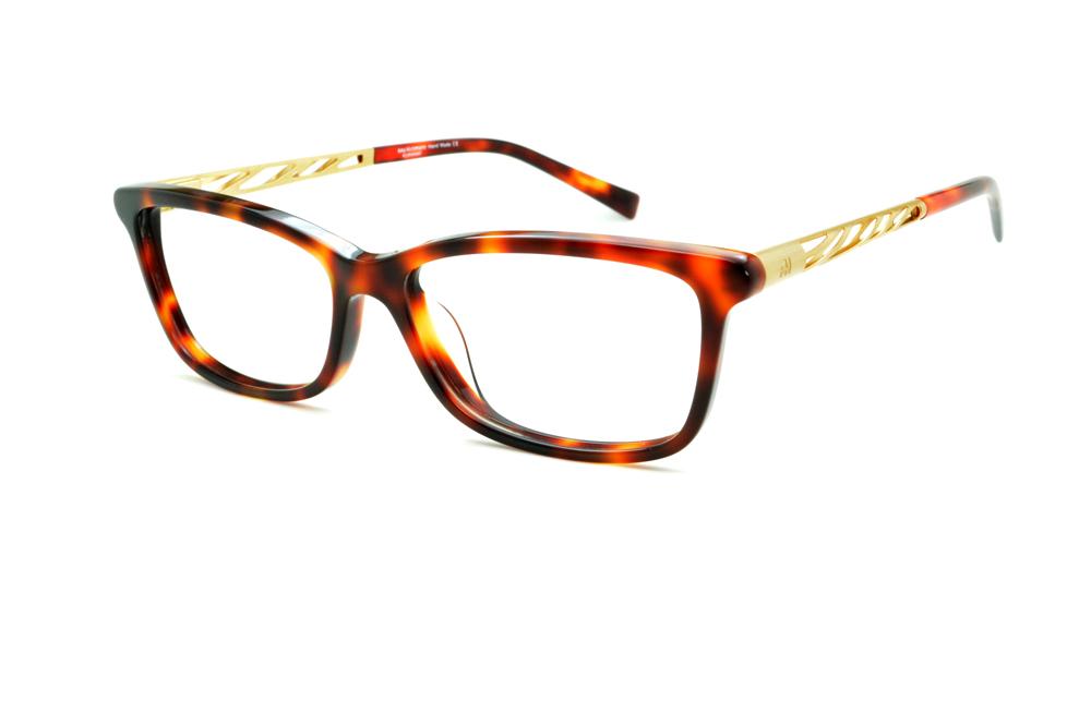 Óculos Ana Hickmann AH6220 tartaruga efeito onça haste dourada