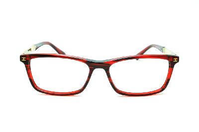 Óculos de grau Ana Hickmann HI 6015 em acetato vermelho mesclado para mulheres