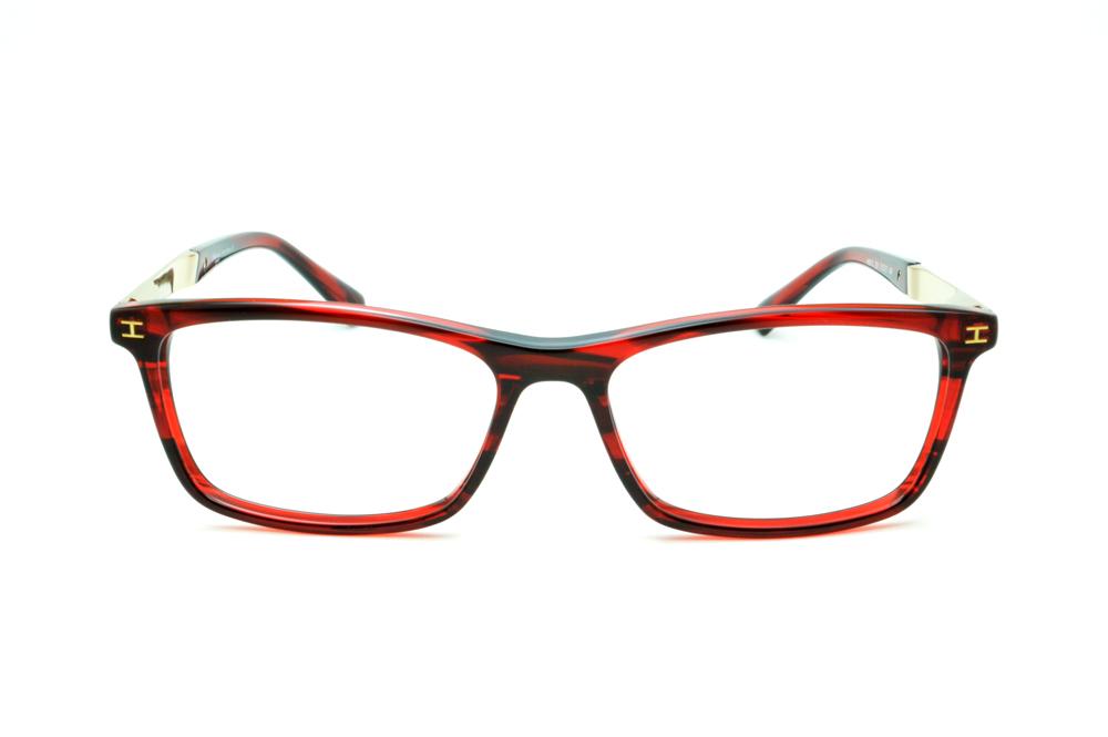 Óculos de grau Ana Hickmann HI 6015 em acetato vermelho mesclado para mulheres