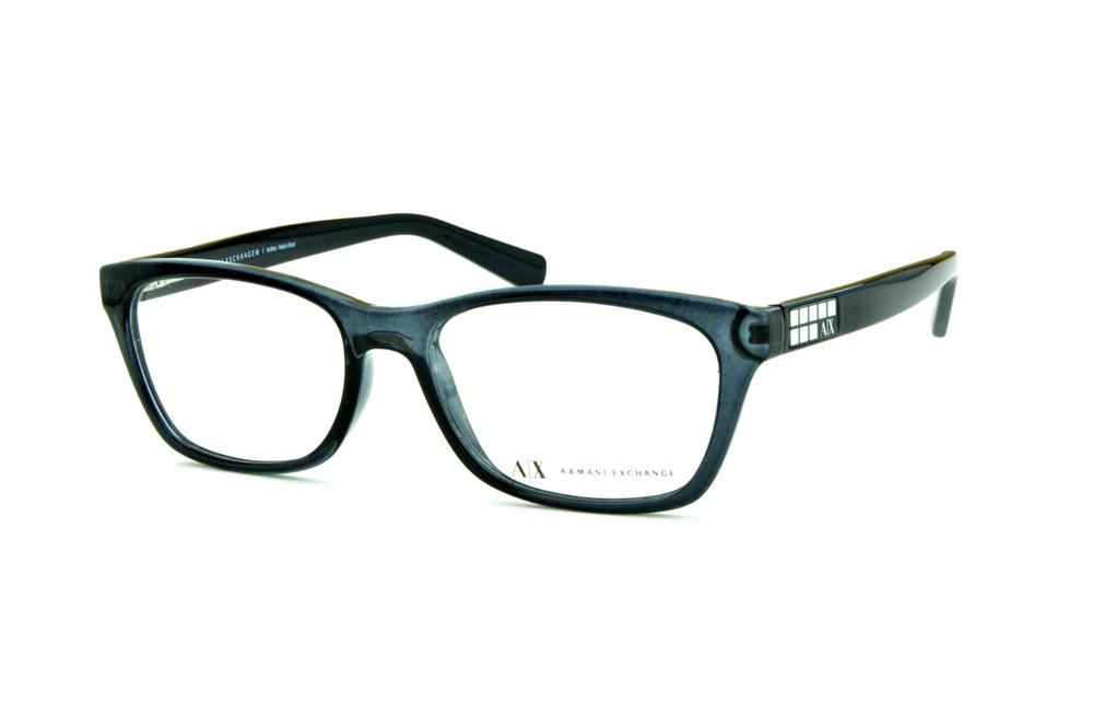 Óculos Armani Exchange AX3006 acetato cinza chumbo transparente