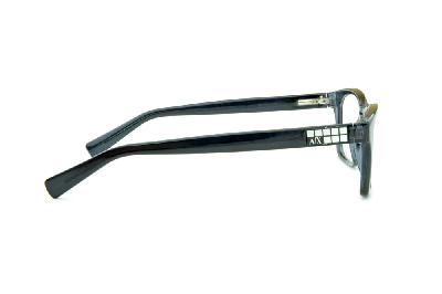 Óculos de grau Armani Exchange acetato cinza chumbo transparente para homens e mulheres