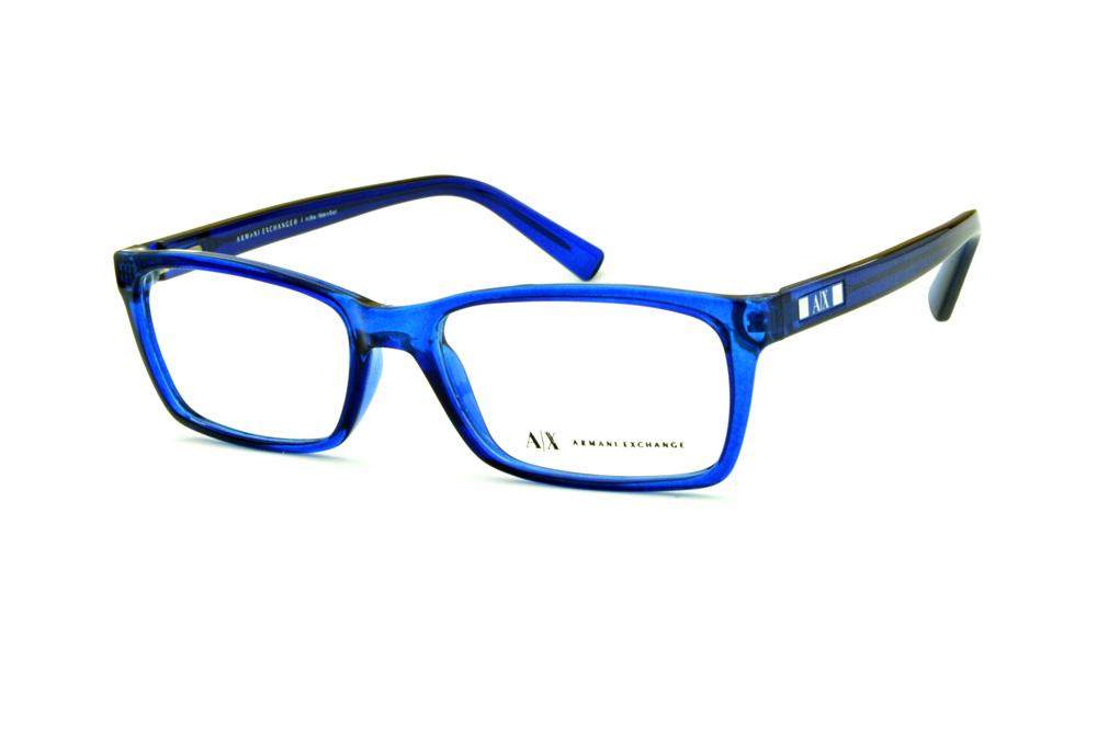 Óculos Armani Exchange AX3007 azul royal e prata nas hastes