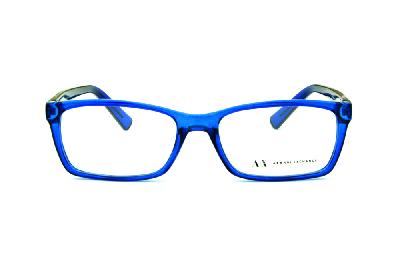 Óculos de grau Armani Exchange acetato azul royal para homens e mulheres