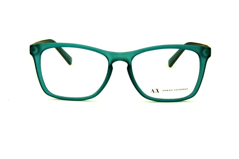 Óculos de grau Armani Exchange acetato azul esverdeado fosco para homens e mulheres