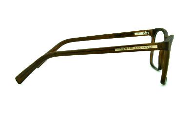 Óculos Armani Exchange AX 3012 marrom fosco e detalhe dourado nas hastes