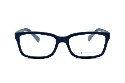 Óculos de grau Armani Exchange acetato azul fosco para homens