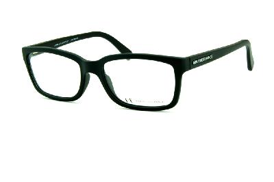 Óculos de grau Armani Exchange acetato preto fosco para homens