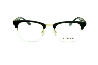 Óculos Atitude AT 1553 modelo clubmaster preto fio de nylon