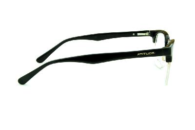 Óculos Atitude AT 1553 modelo clubmaster preto fio de nylon
