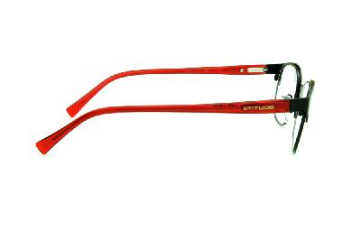 Óculos Atitude AT 1583 preto com hastes vermelhas