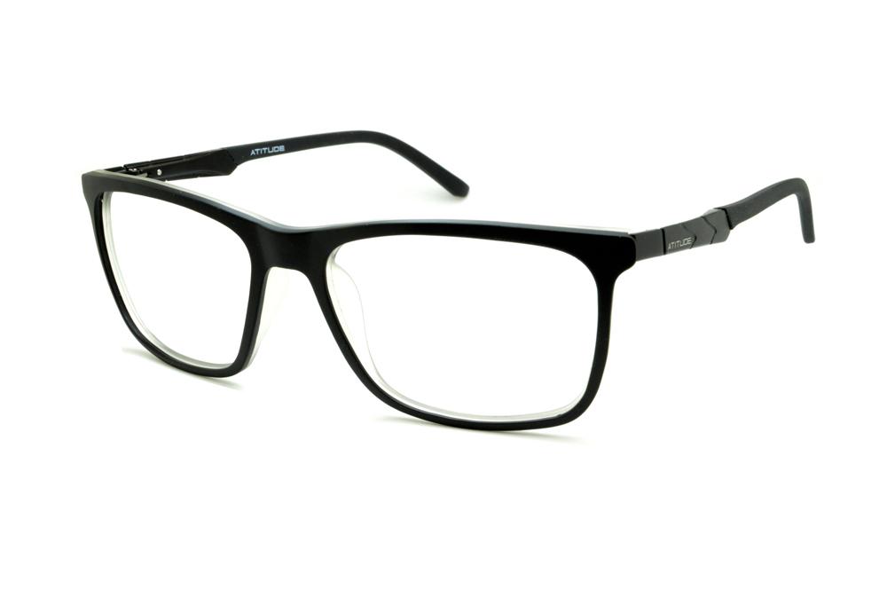 Óculos Atitude AT4000 preto fosco e transparente masculino
