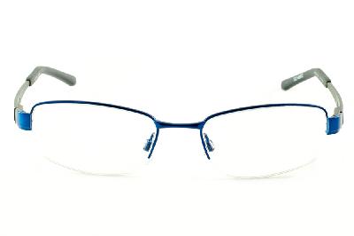 Óculos de grau Atitude em fio de nylon azul royal com haste cinza para homens