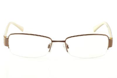Óculos de grau Atitude fio de nylon bronze com haste marrom/marfim para mulheres