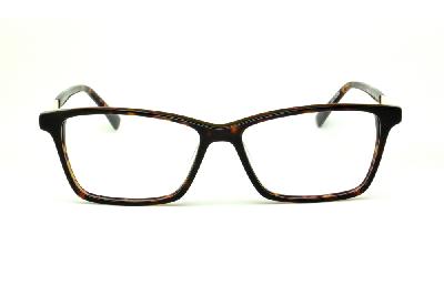 Óculos Atitude em acetato cor demi tartaruga efeito onça com haste flexível de mola