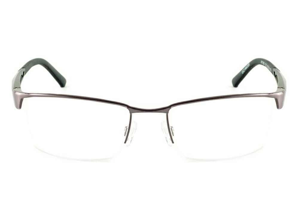 Óculos Atitude metal silver com haste grafite