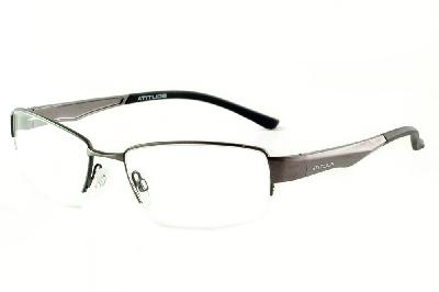 Óculos de grau Atitude em fio de nylon metal cinza chumbo para homens