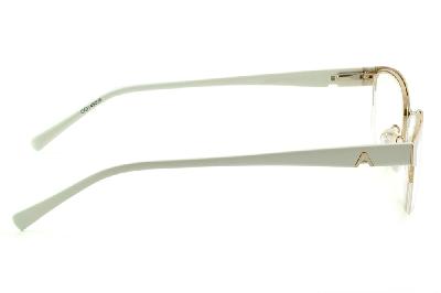 Óculos de grau Atitude fio de nylon estilo gatinho metal gelo e branco para mulheres