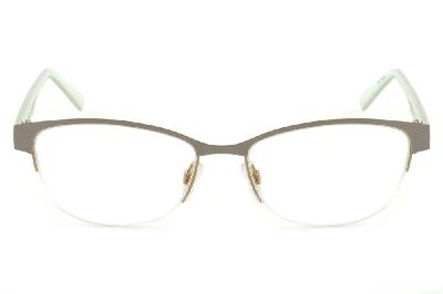 Óculos de grau Atitude fio de nylon estilo gatinho metal gelo e branco para mulheres