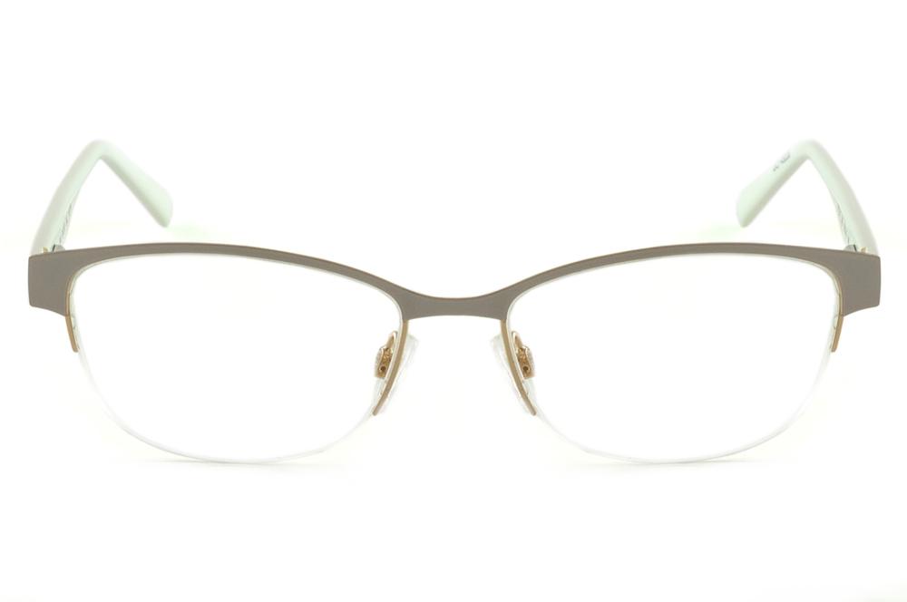 Óculos de grau Atitude fio de nylon estilo gatinho metal gelo e branco para mulheres