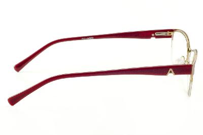 Óculos Atitude fio de nylon estilo gatinho vermelho queimado e dourado para mulheres