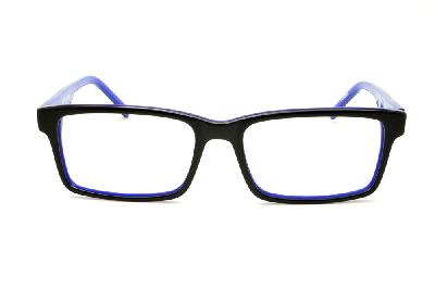 Óculos de grau Atitude acetato preto e azul royal para homens
