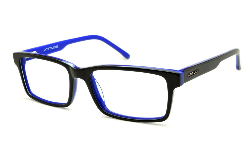 Óculos Atitude AT7035 preto e azul royal masculino