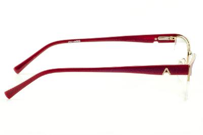 Óculos de grau Atitude em fio de nylon vermelho queimado e dourado para mulheres