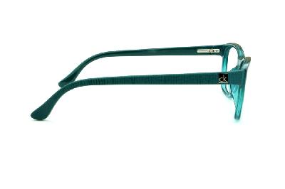 Óculos Calvin Klein CK 5817 Verde Musgo translúcido com haste efeito borracha flexível de mola