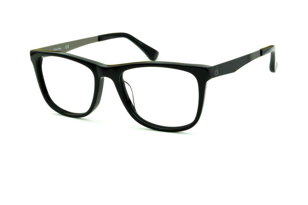 Óculos Calvin Klein CK 5882 preto brilhante haste cinza e preto