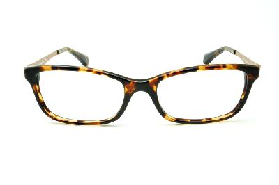 Óculos Emporio Armani EA 3031 demi tartaruga efeito onça em acetato com haste em metal