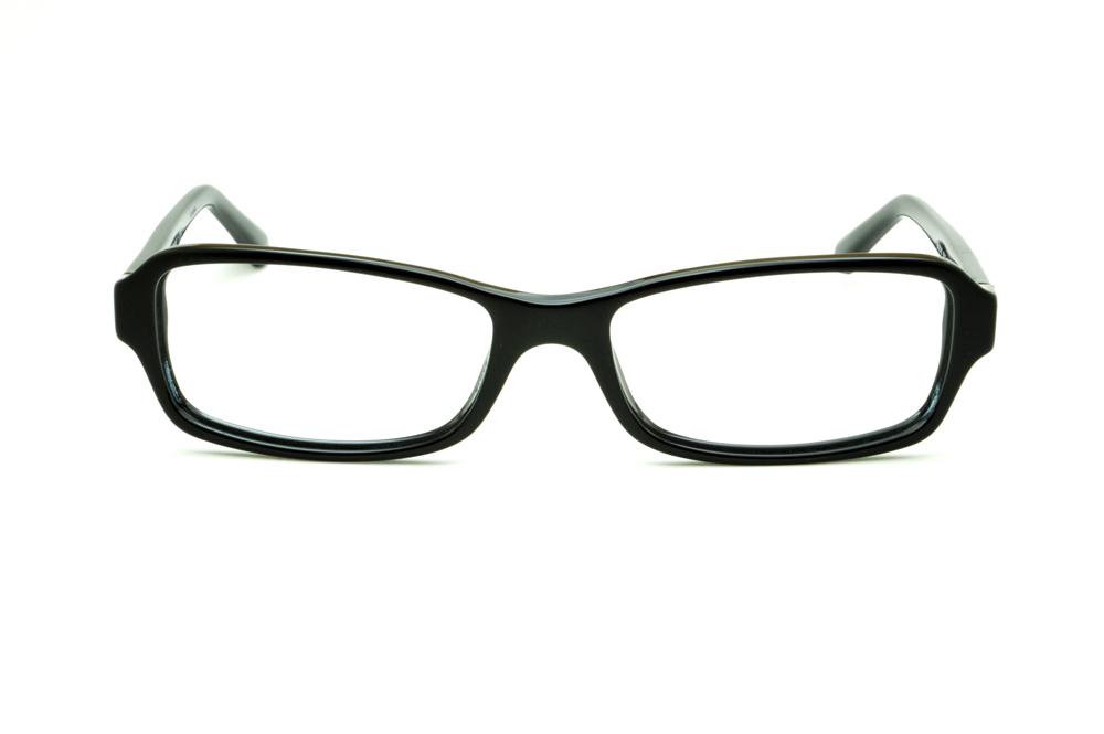 Óculos de grau Emporio Armani em acetato preto piano para homens e mulheres