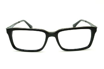 Óculos Emporio Armani EA 3030 preto piano em acetato com haste em metal