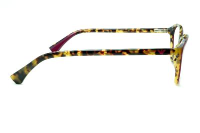 Óculos de grau Emporio Armani acetato gatinho vinho efeito pink e demi tartaruga feminino