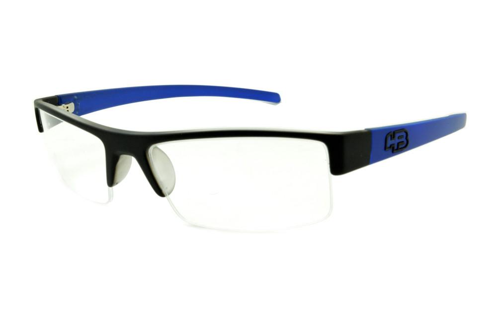 Óculos HB Black Matte Blue preto fosco azul e fio de nylon