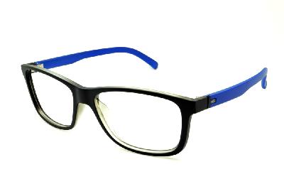 Óculos de grau Hot Buttered HB Polytech preto fosco com haste azul royal para homens