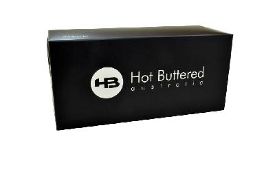 Óculos de grau Hot Buttered HB Duotech em fio de nylon e metal preto hastes azul transparente