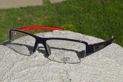 Óculos HB Blue Red - Acetato azul e vermelho com fio de nylon