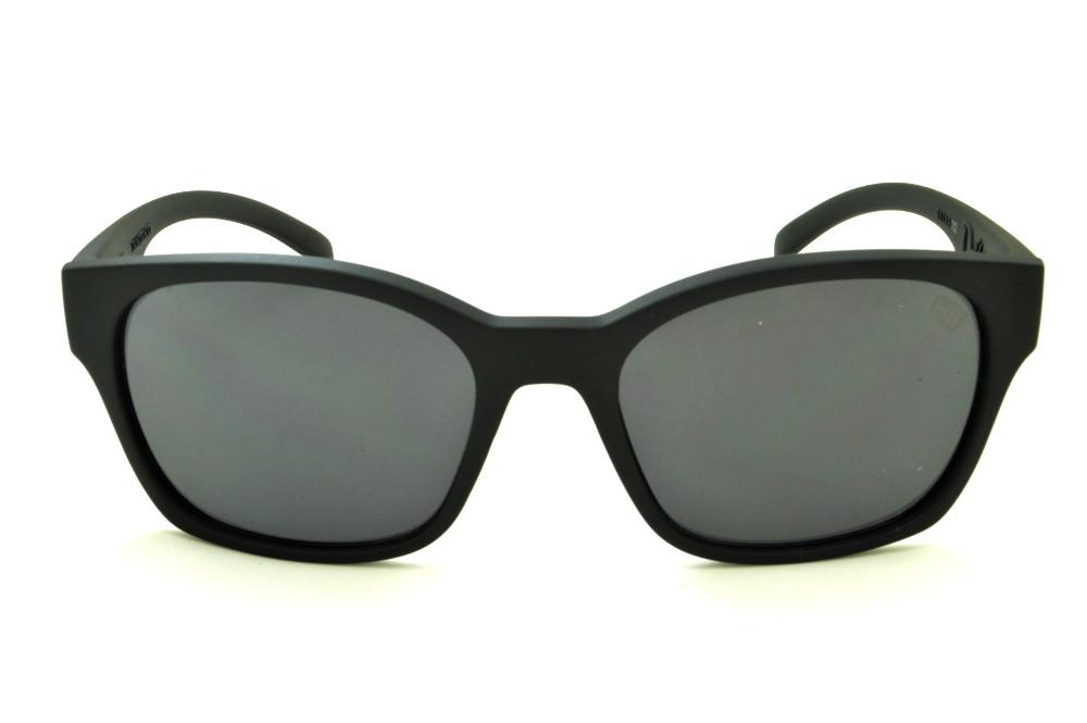 Óculos de sol masculino Hot Buttered HB Drifta preto fosco e vermelho lente cinza em acetato esportivo