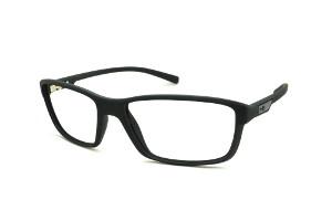 Óculos HB Matte Black - Acetato preto fosco e detalhe metal e detalhe cinza