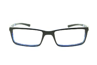 Óculos HB Metalic Blue - Acetato grafite brilhante e azul